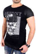 Tshirt Męski Model 17168 Black - YourNewStyle YourNewStyle Tshirt Męski Model 17168 Black - YourNewStyle YourNewStyle