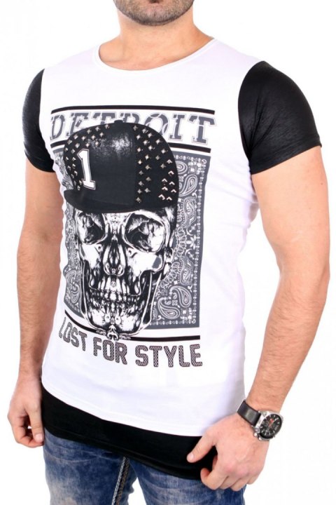 Tshirt Męski Model 17169 White - YourNewStyle YourNewStyle Tshirt Męski Model 17169 White - YourNewStyle YourNewStyle