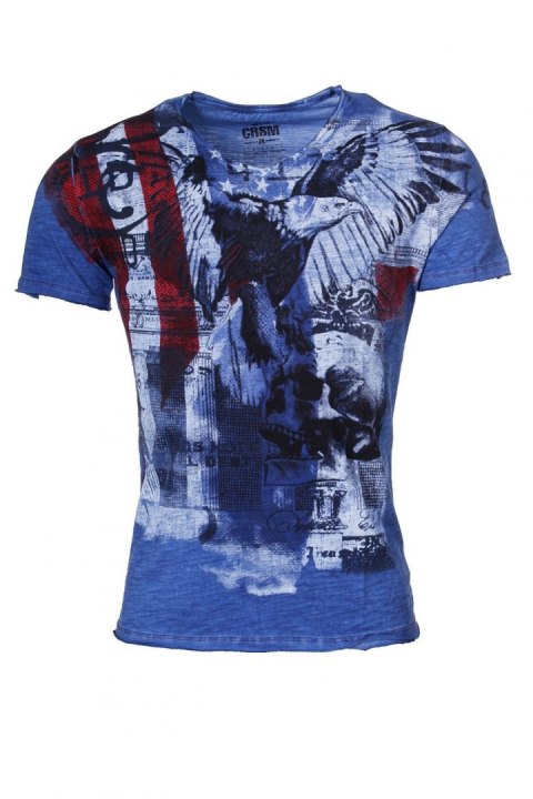 Tshirt Męski Model 17172 Blue - YourNewStyle YourNewStyle Tshirt Męski Model 17172 Blue - YourNewStyle YourNewStyle