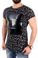 Tshirt Męski Model 17184 Black - YourNewStyle YourNewStyle Tshirt Męski Model 17184 Black - YourNewStyle YourNewStyle