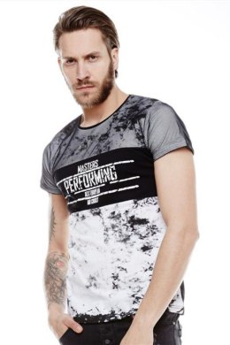 Tshirt Męski Model 17191 Black/White - YourNewStyle YourNewStyle