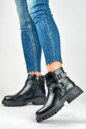 Botki Model Aline 250043B-PU Black - PRIMO PRIMO Botki Model Aline 250043B-PU Black - PRIMO PRIMO