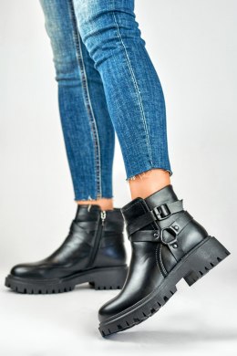 Botki Model Aline 250043B-PU Black - PRIMO PRIMO