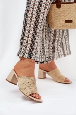 Sandał Klapki Model Ciariloria FY35-6 Beige - Step in style Step in style