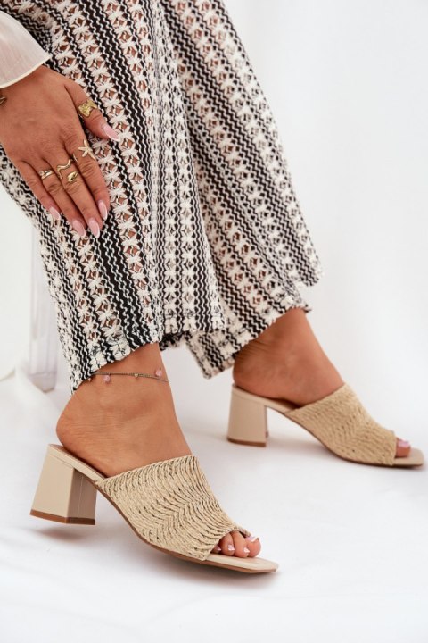 Sandał Klapki Model Ciariloria FY35-6 Beige - Step in style Step in style Sandał Klapki Model Ciariloria FY35-6 Beige - Step in style Step in style