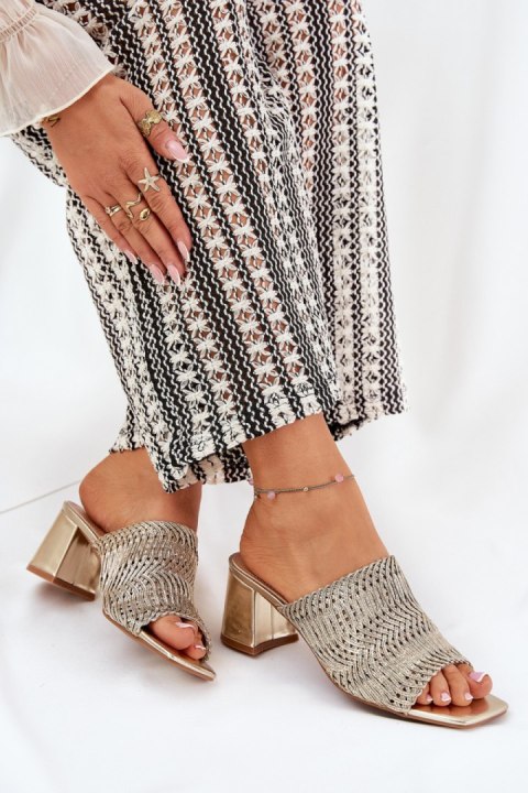 Sandał Klapki Model Ciariloria FY35-6 Gold - Step in style Step in style Sandał Klapki Model Ciariloria FY35-6 Gold - Step in style Step in style