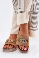 Sandał Klapki Model Eanes M530 Camel - Step in style Step in style Sandał Klapki Model Eanes M530 Camel - Step in style Step in style