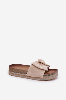 Sandał Klapki Model Lenela M535 Beige - Step in style Step in style