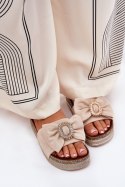 Sandał Klapki Model Lenela M535 Beige - Step in style Step in style Sandał Klapki Model Lenela M535 Beige - Step in style Step in style