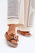 Sandał Klapki Model Lenela M535 Camel - Step in style Step in style Sandał Klapki Model Lenela M535 Camel - Step in style Step in style