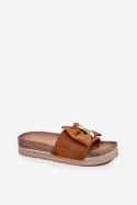 Sandał Klapki Model Lenela M535 Camel - Step in style Step in style Sandał Klapki Model Lenela M535 Camel - Step in style Step in style