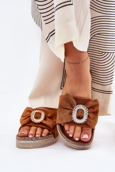 Sandał Klapki Model Lenela M535 Camel - Step in style Step in style Sandał Klapki Model Lenela M535 Camel - Step in style Step in style