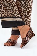 Sandał Klapki Model Nelithin BD121 Brown Panterka - Step in style Step in style Sandał Klapki Model Nelithin BD121 Brown Panterka - Step in style Step in style