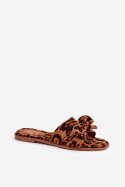 Sandał Klapki Model Tobin LX9614 Brown Panterka - Step in style Step in style Sandał Klapki Model Tobin LX9614 Brown Panterka - Step in style Step in style