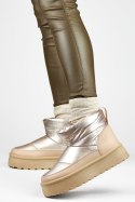 Śniegowce Model J2-38-BR Beige/Gold/Pink - PRIMO PRIMO Śniegowce Model J2-38-BR Beige/Gold/Pink - PRIMO PRIMO