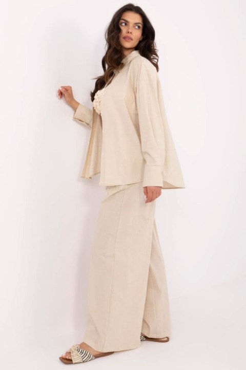 Spodnie Komplet Model NM-KMPL-Y0828.03 Beige - NM NM Spodnie Komplet Model NM-KMPL-Y0828.03 Beige - NM NM