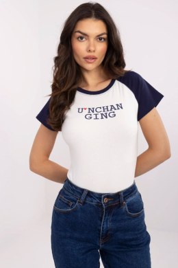 T-shirt Damski Model NM-TS-V7939.50 White/Navy - NM NM
