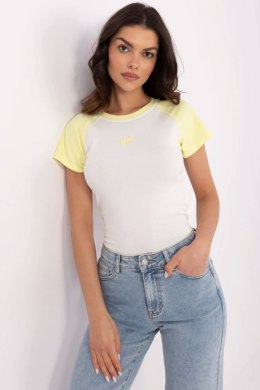 T-shirt Damski Model NM-TS-V7940.17 White/Yellow - NM NM
