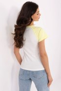 T-shirt Damski Model NM-TS-V7940.17 White/Yellow - NM NM T-shirt Damski Model NM-TS-V7940.17 White/Yellow - NM NM