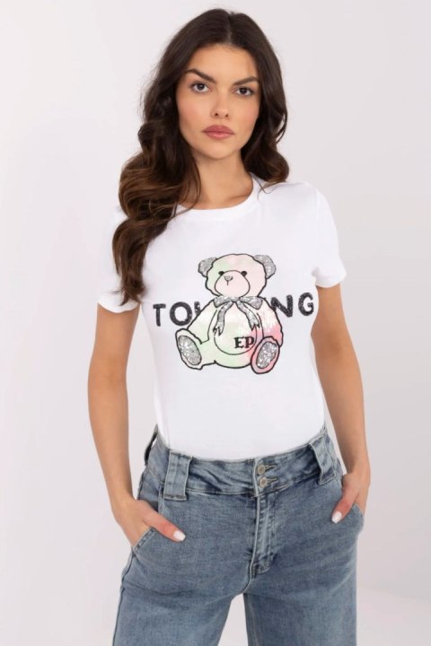 Tshirt Damski Model NM-TS-JX-09328.65P White/Pink - NM NM Tshirt Damski Model NM-TS-JX-09328.65P White/Pink - NM NM