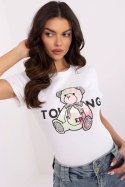 Tshirt Damski Model NM-TS-JX-09328.65P White/Pink - NM NM Tshirt Damski Model NM-TS-JX-09328.65P White/Pink - NM NM