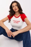 Tshirt Damski Model NM-TS-V7939.50 White/Red - NM NM Tshirt Damski Model NM-TS-V7939.50 White/Red - NM NM