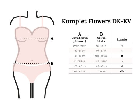 KOMPLET FLOWERS KORONKA DK-KV KOMPLET FLOWERS KORONKA DK-KV
