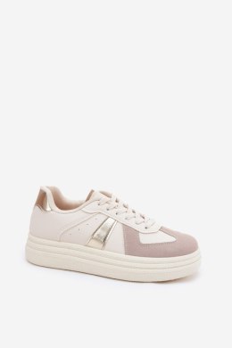 Buty Sportowe Model Goriette 8958 Beige - Step in style Step in style