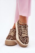 Buty Sportowe Model Tirvanis PL358 Brown Panterka - Step in style Step in style Buty Sportowe Model Tirvanis PL358 Brown Panterka - Step in style Step in style