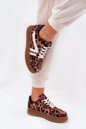 Buty Sportowe Model Totter PC2815 Brown Panterka - Step in style Step in style Buty Sportowe Model Totter PC2815 Brown Panterka - Step in style Step in style