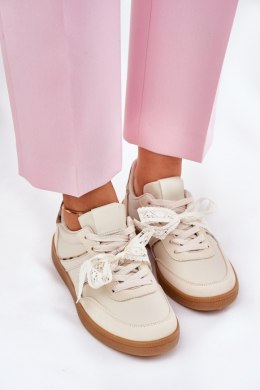Buty Sportowe Model Zielle 88227 Beige/Panterka - Step in style Step in style