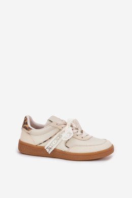 Buty Sportowe Model Zielle 88227 Beige/Panterka - Step in style Step in style