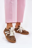Buty Sportowe Model Zielle 88227 Brown Panterka - Step in style Step in style Buty Sportowe Model Zielle 88227 Brown Panterka - Step in style Step in style