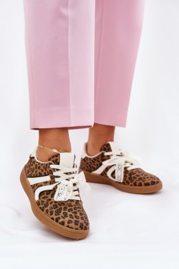 Buty Sportowe Model Zielle 88227 Brown Panterka - Step in style Step in style