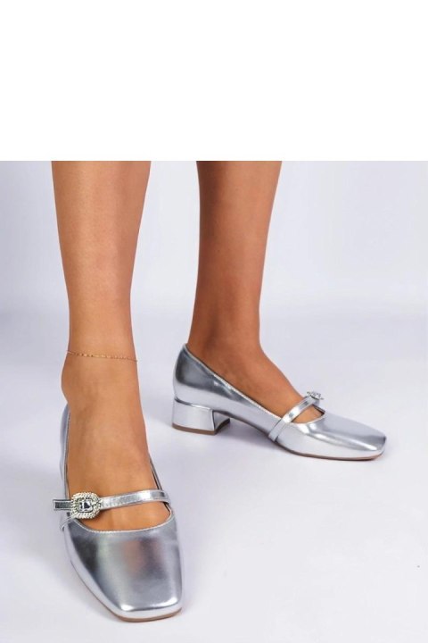 Czółenka Model Elifat 5506 Silver - PRIMO PRIMO Czółenka Model Elifat 5506 Silver - PRIMO PRIMO