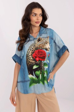 Koszula Damska Model DHJ-KS-19007-7.85 Blue - Italy Moda Italy Moda