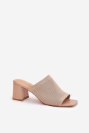 Sandał Klapki Miodel Wenilan FY35-1 Beige - Step in style Step in style Sandał Klapki Miodel Wenilan FY35-1 Beige - Step in style Step in style