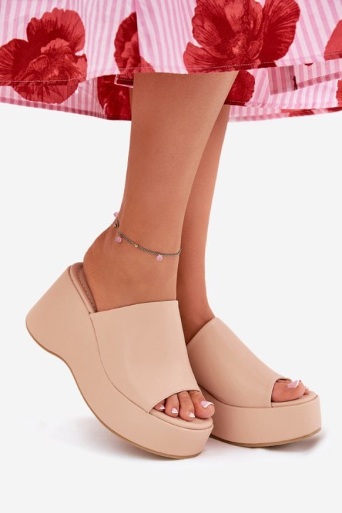 Sandał Klapki Model Kisoffi 8338-305 Beige - Step in style Step in style Sandał Klapki Model Kisoffi 8338-305 Beige - Step in style Step in style