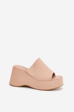 Sandał Klapki Model Kisoffi 8338-305 Beige - Step in style Step in style