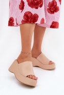 Sandał Klapki Model Kisoffi 8338-305 Beige - Step in style Step in style Sandał Klapki Model Kisoffi 8338-305 Beige - Step in style Step in style