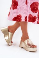 Sandał Klapki Model Kisoffi 8338-305 Gold - Step in style Step in style