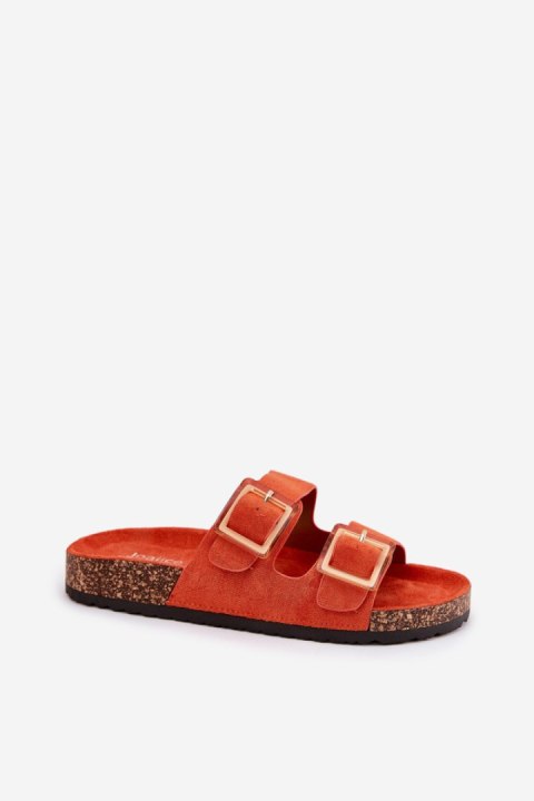 Sandał Klapki Model Sercele THS-141 Orange - Step in style Step in style Sandał Klapki Model Sercele THS-141 Orange - Step in style Step in style
