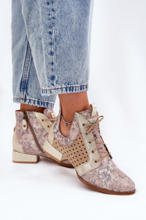 Botki Model Maciejka 05541-04 Beige/Gold - Step in style Step in style Botki Model Maciejka 05541-04 Beige/Gold - Step in style Step in style