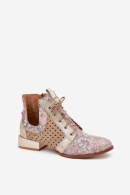 Botki Model Maciejka 05541-04 Beige/Gold - Step in style Step in style