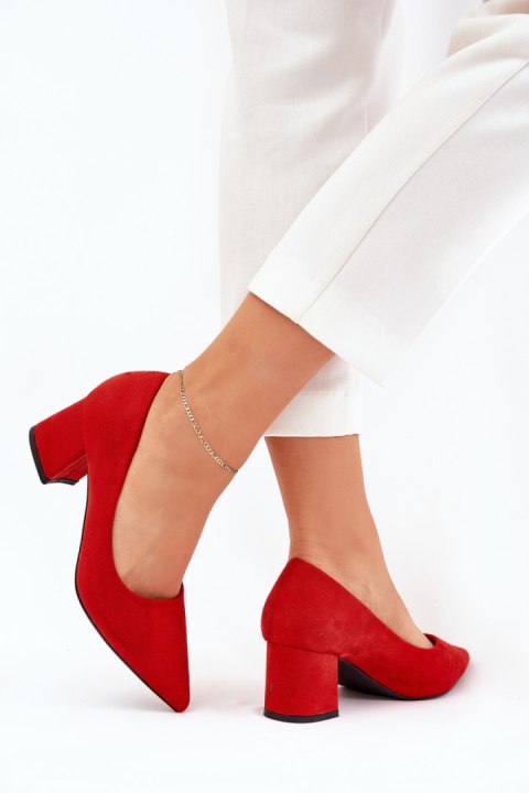 Czółenka Model Merinette KJ-10 Red - Step in style Step in style Czółenka Model Merinette KJ-10 Red - Step in style Step in style