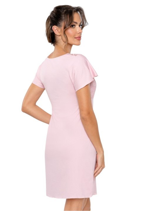 Koszulka nocna Koszula Nocna Model Luiza Powder Pink - Donna Donna Koszulka nocna Koszula Nocna Model Luiza Powder Pink - Donna Donna