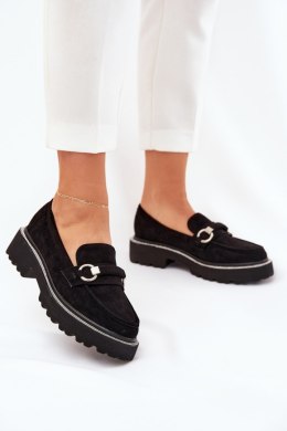 Mokasyny Model Patina 888-883A Black Zamsz - Step in style Step in style
