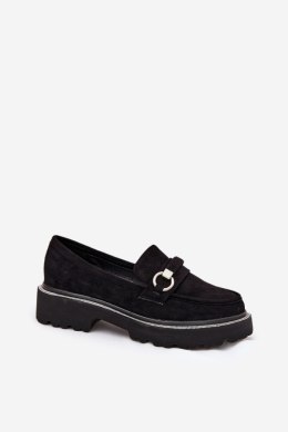 Mokasyny Model Patina 888-883A Black Zamsz - Step in style Step in style