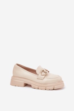 Mokasyny Model Ravalissea 1-708 Beige - Step in style Step in style