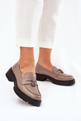 Mokasyny Model Vinceza 18109 Beige - Step in style Step in style